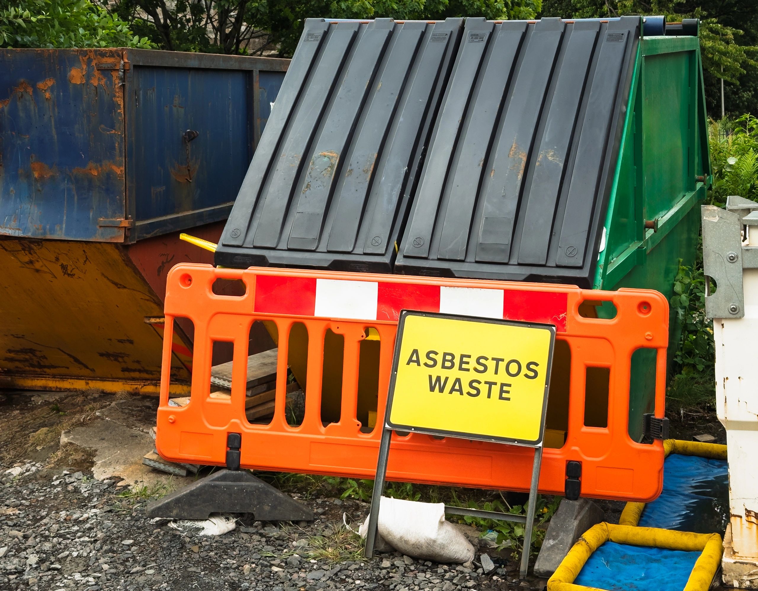 Asbestos warning sign